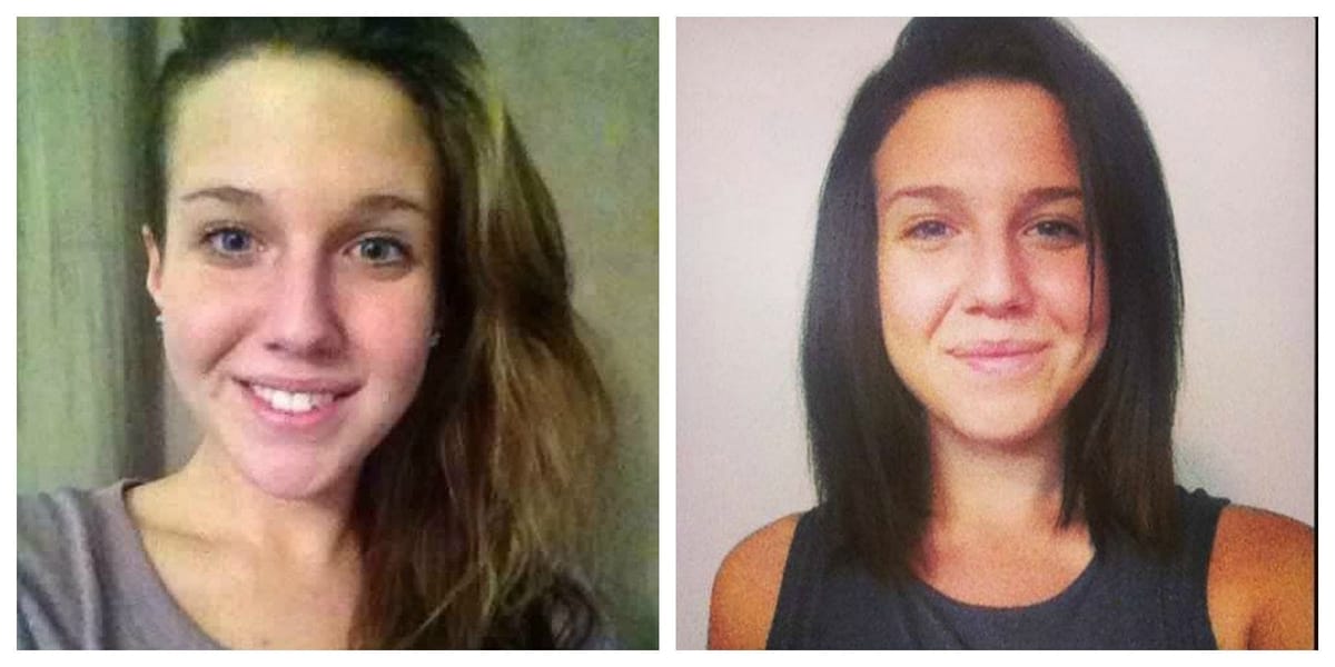 Les amis et les connaissances d'Émerise diffusent la photo de gauche, la police diffuse la photo de droite dans le but de ret