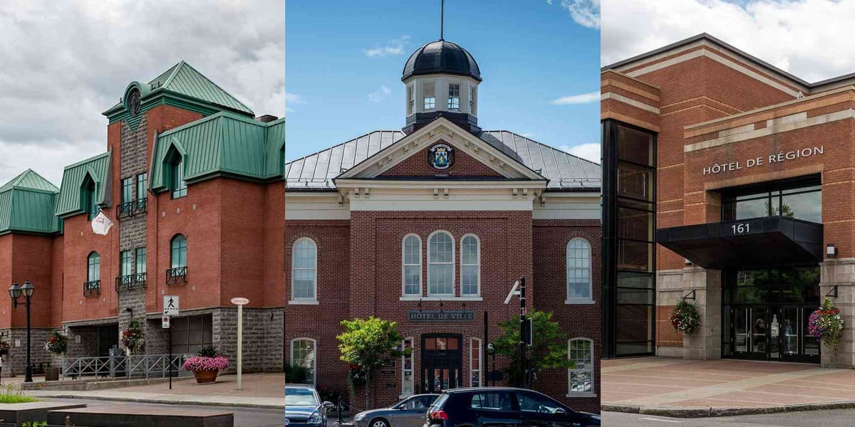 Le concept de l'hôtel de ville à Saint-Jérôme se décline sur trois édifices en 2015.