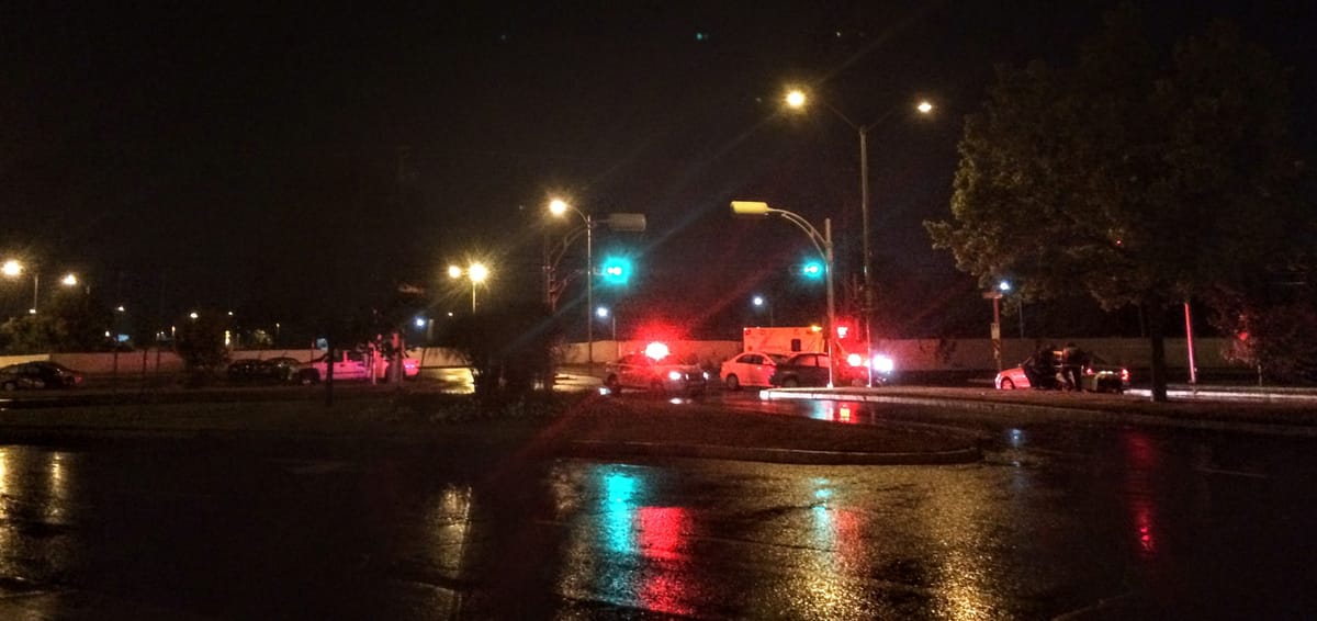 Il y avait peu de circulation samedi soir près du Carrefour du Nord après un accident au coin des boulevards Grignon et de La