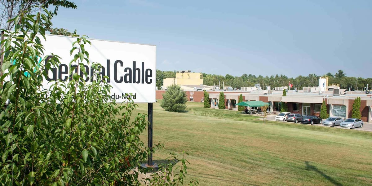 L'usine General Cable, sur le chemin de la rivière du Nord, à Saint-Jérôme.