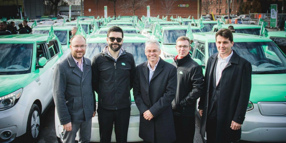 Lors du lancement de Téo Taxi, le matin du 18 novembre à Montréal: Frederick Prigge, Pascal Blouin, François Adam, Benoit Dag