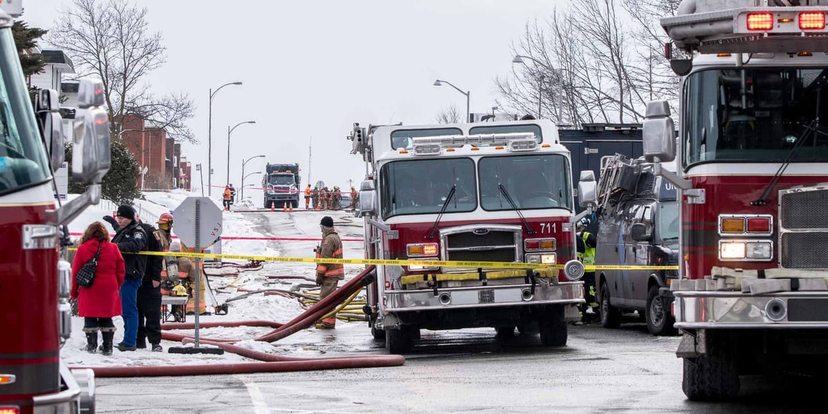 Une fuite de gaz naturel mobilise plusieurs services d'urgences à Saint-Jérôme, sur le boulevard Mgr-Dubois, le 10 février 20