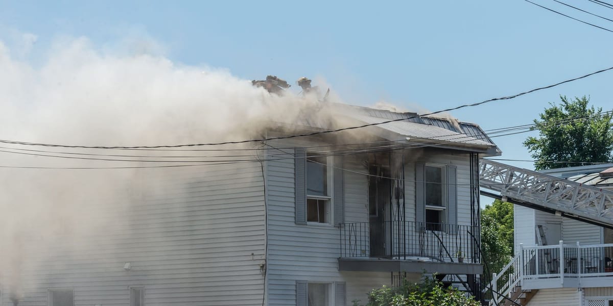 Logement détruit par un incendie