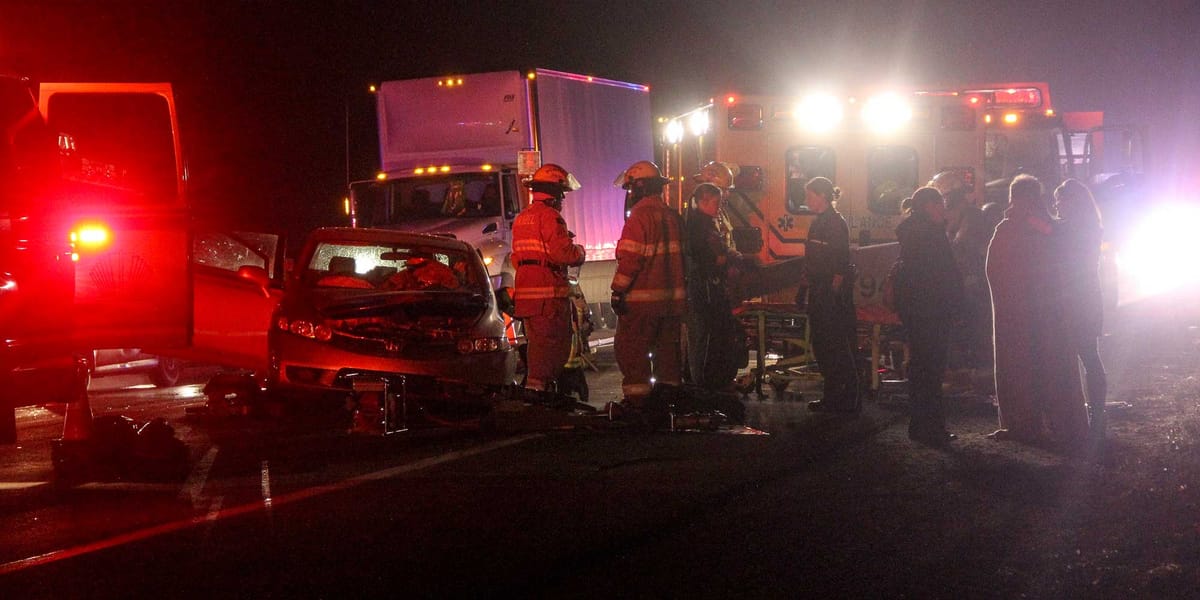 L'accident a causé la fermeture de la route 158, en fin d'après-midi le 18 novembre 2016. Photos par Alexandre Parent-Léveill