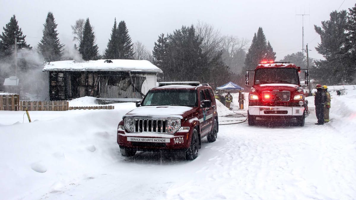 Une maison a brûlé à Sainte-Sophie