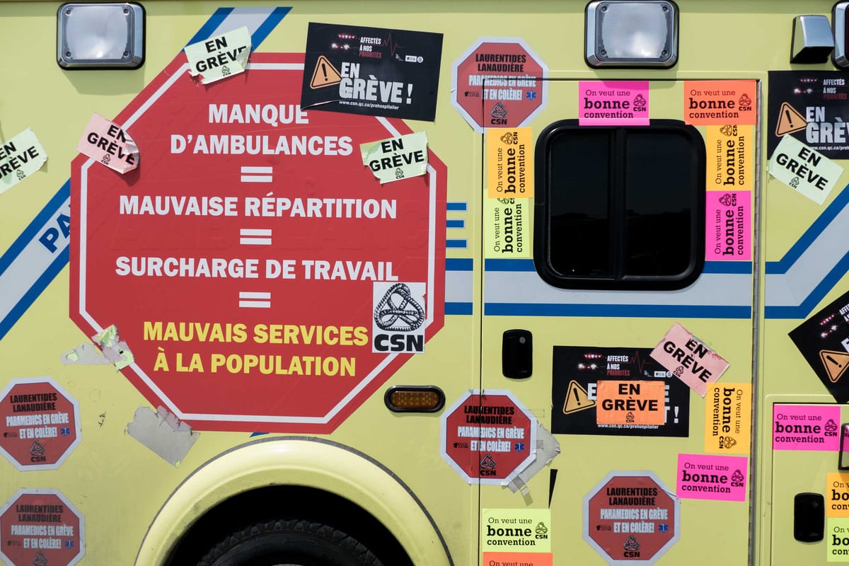Ces petites choses que les paramédics en grève ont le droit de ne plus faire