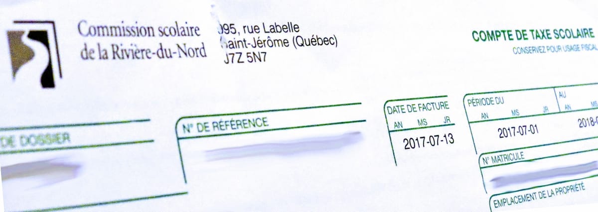 Baisse prévue de 70% de la taxe scolaire dans la région de Saint-Jérôme