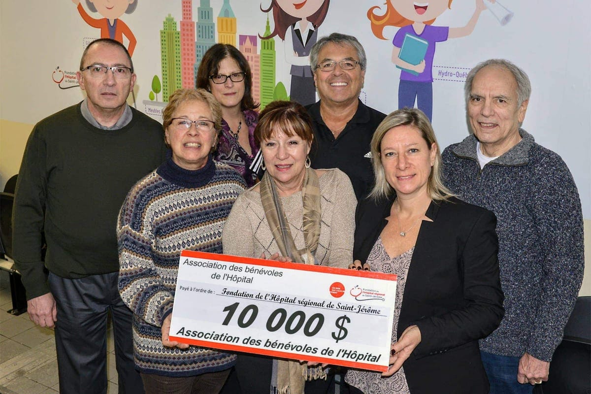 De l'Association des bénévoles: Miguel Degiovanni, Danielle Gélinas, Brigitte Morin-Durocher, Lise Castonguay et Denis Allard