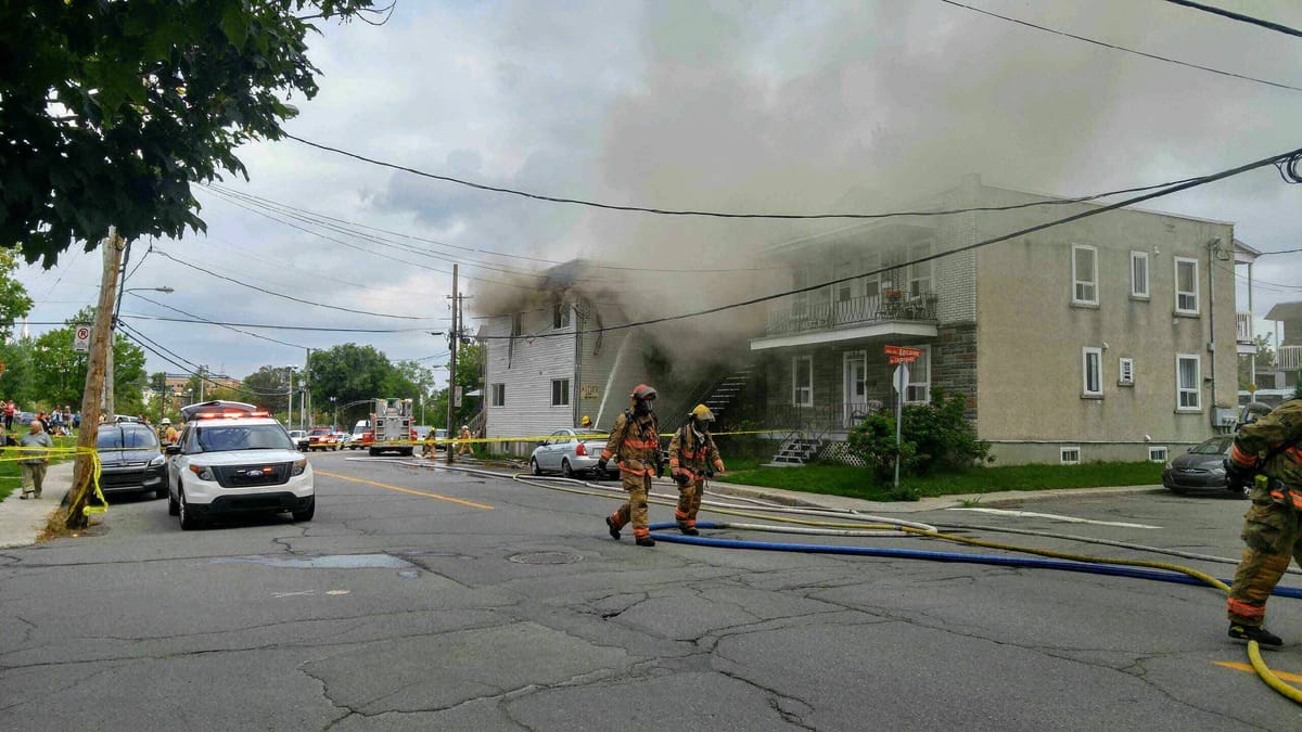 Feu sur la rue Castonguay