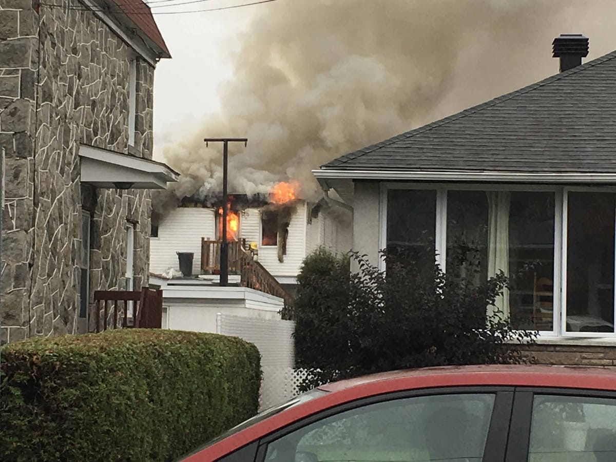 Feu sur la rue De Martigny