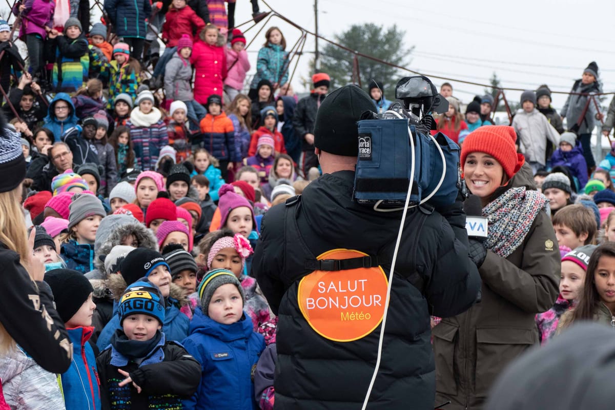Salut Bonjour en visite à l'École Sainte-Thérèse-de-L'Enfant-Jésus