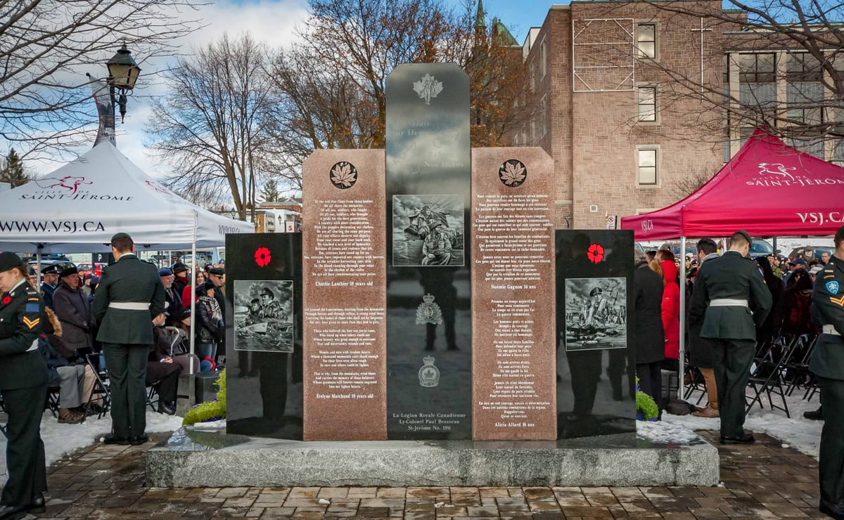 Un 11 novembre à Saint-Jérôme, 100 ans après la fin de la «Grande Guerre»
