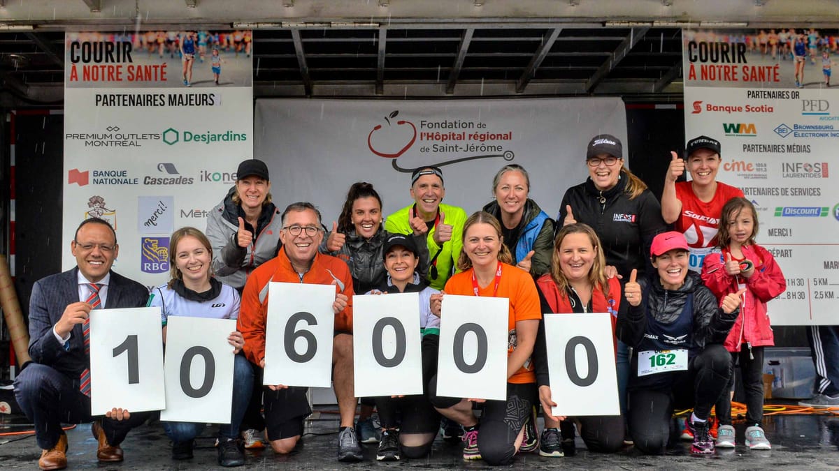 Courir à notre santé: 1600 personnes, 62 équipes et 106 000$