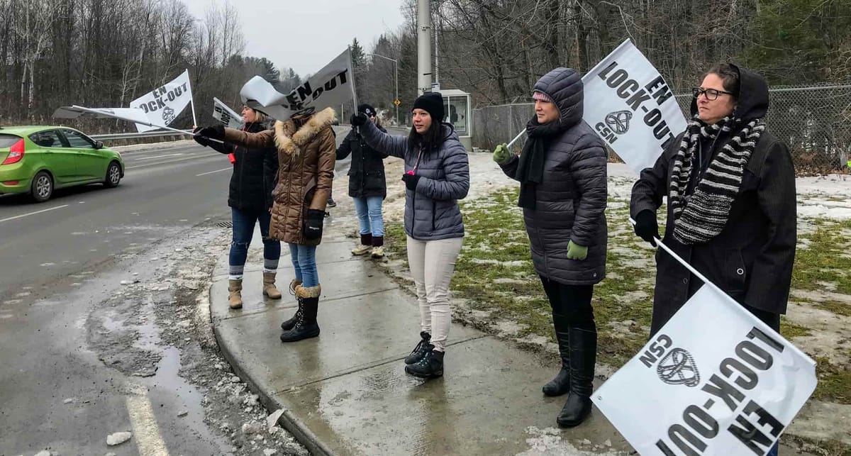 Une liste de personnes interdites de travail pendant le lockout des employés de bureau de la Rolland