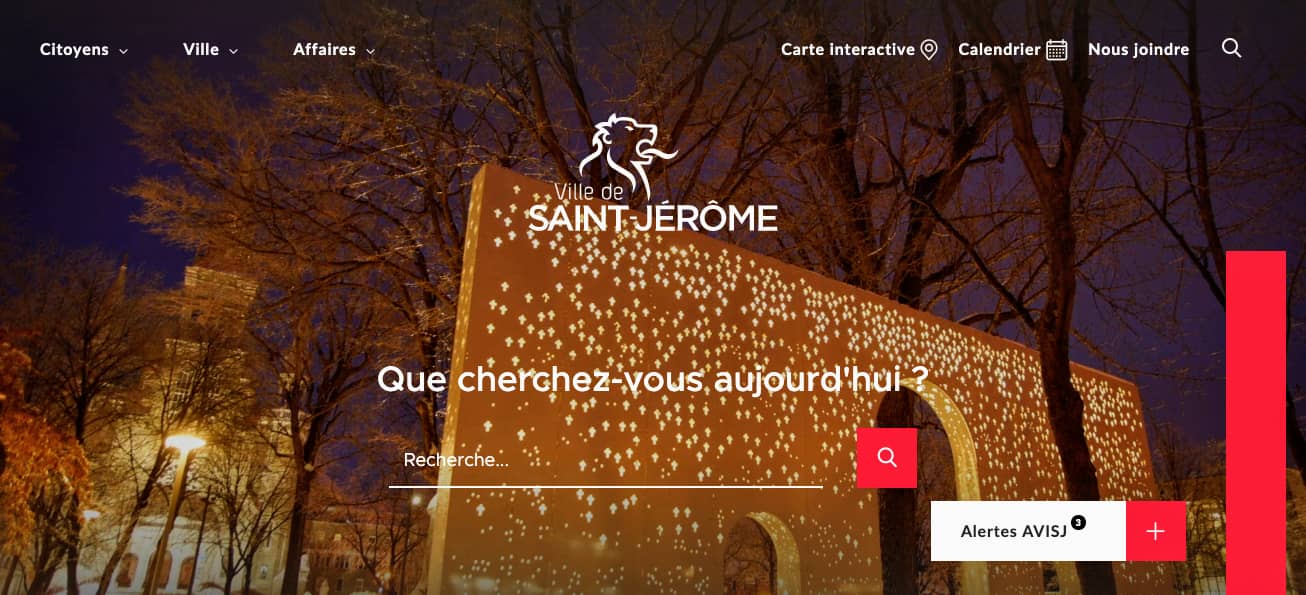 Nouveau site internet pour la Ville de Saint-Jérôme, centré sur les services aux citoyens