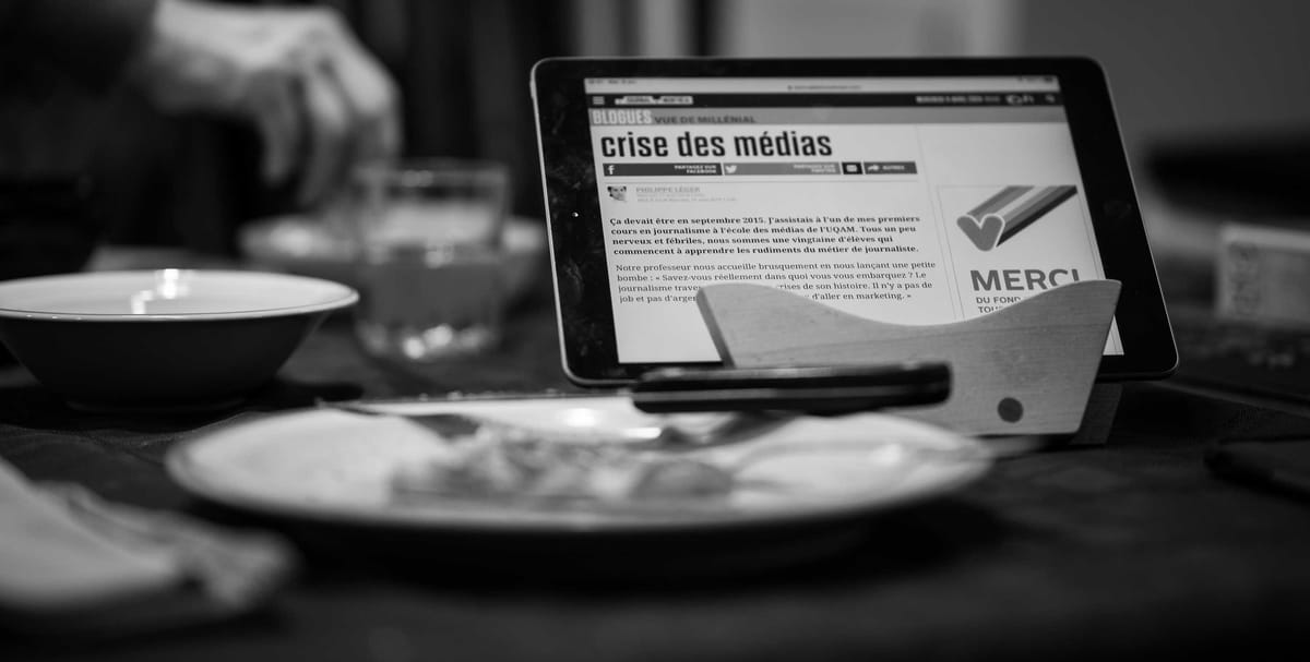 Un vrai journal, ça vit avec ses lecteurs - souper confiné - jour 17, le 8 avril 2020