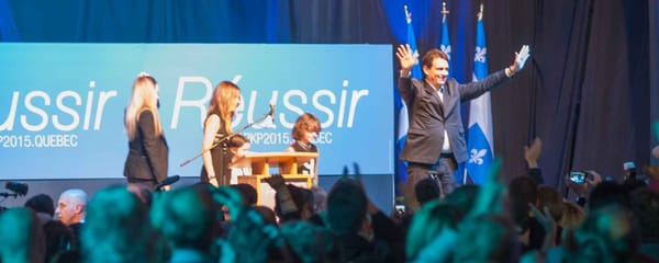 C'est devant une foule conquise que Pierre Karl Péladeau a livré son premier discours officiel à titre de candidat à la direc