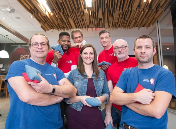 La bande de joyeux copains derrière la fondation de l’Association nationale de poches: Marc Lajoie, Martino Milfort, Daniel H