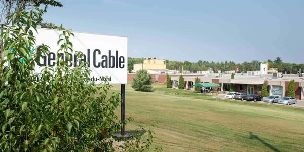 L'usine General Cable, sur le chemin de la rivière du Nord, à Saint-Jérôme.