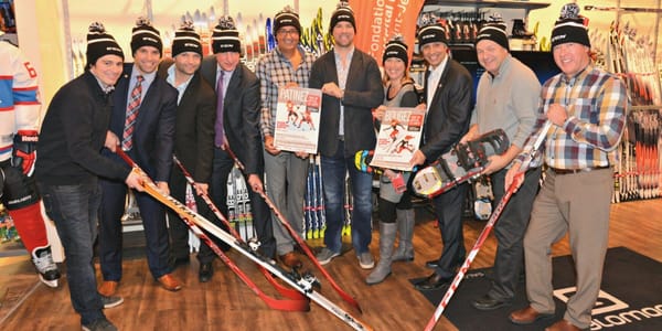 Réunis pour Hiver à notre santé au Sports Experts Atmosphère du Carrefour du Nord: Shane Booth du Mont Habitant, Jonathan Lab