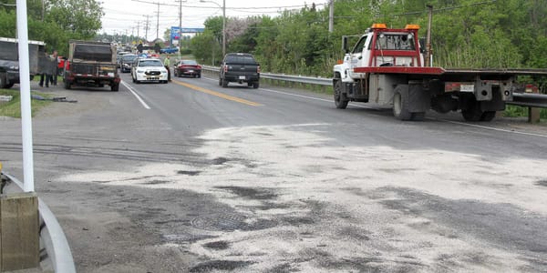 Il y avait du trafic à cause d'un accident sur la route 158 à Sainte-Sophie, le 27 mai 2016.