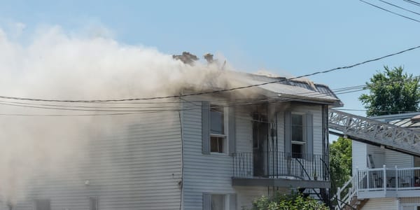 Logement détruit par un incendie