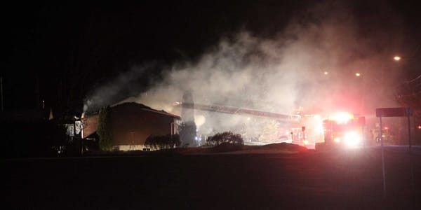 Maison détruite par le feu à Mirabel