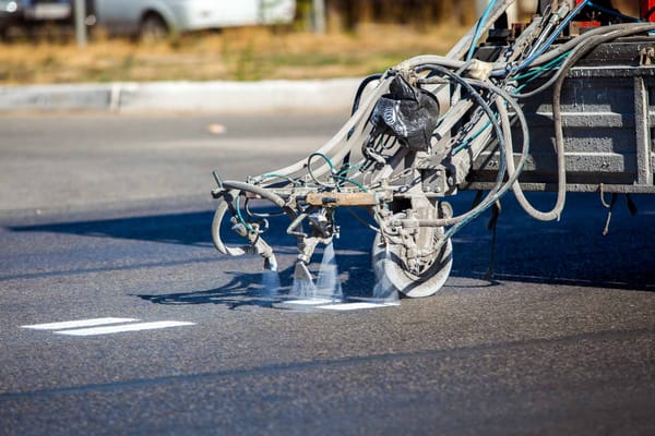 Peinture fraîche à prévoir sur les routes