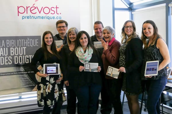 Josiane Cyr, responsable des communications, Paul Germain, maire, Sylvie C.Després, chef d’équipe, Hélène Jolicoeur, commis à