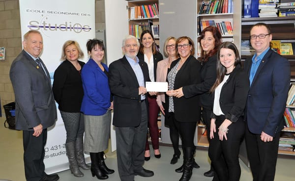 Jean-Pierre Joubert, président du conseil de la Commission scolaire de la Rivière-du-Nord(CSRDN), Julie Vincent, directrice a