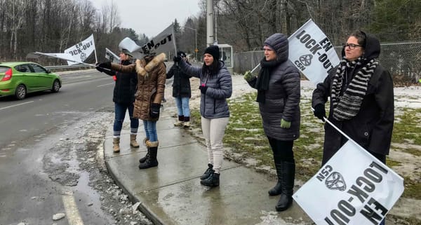 Une liste de personnes interdites de travail pendant le lockout des employés de bureau de la Rolland