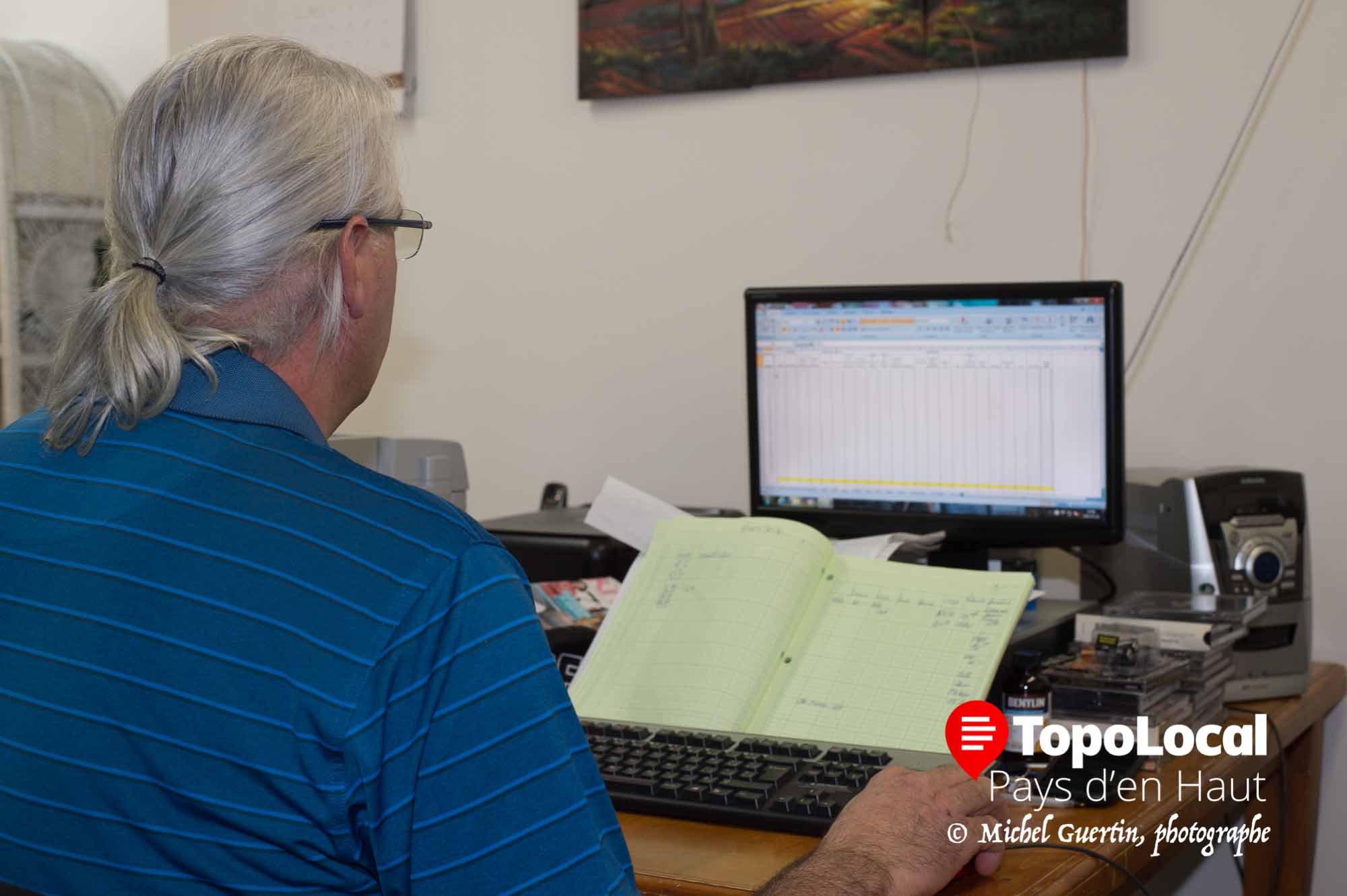 Le seul homme dans la place, Mario Paquette, s'occupe de la comptabilité. Avec toutes ces femmes, il a intérêt à filer doux.