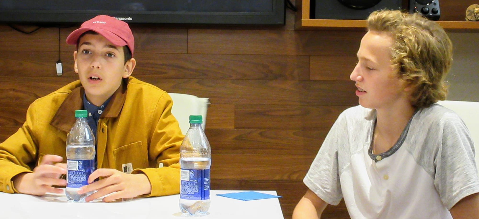 Les jeunes comédiens Justin Leyrolles-Bouchard (dans le rôle de Félix Leclerc) et Julien Leclerc (dans le rôle de Fidor) étaient présents aux côtés du réalisateur pour représenter le film.