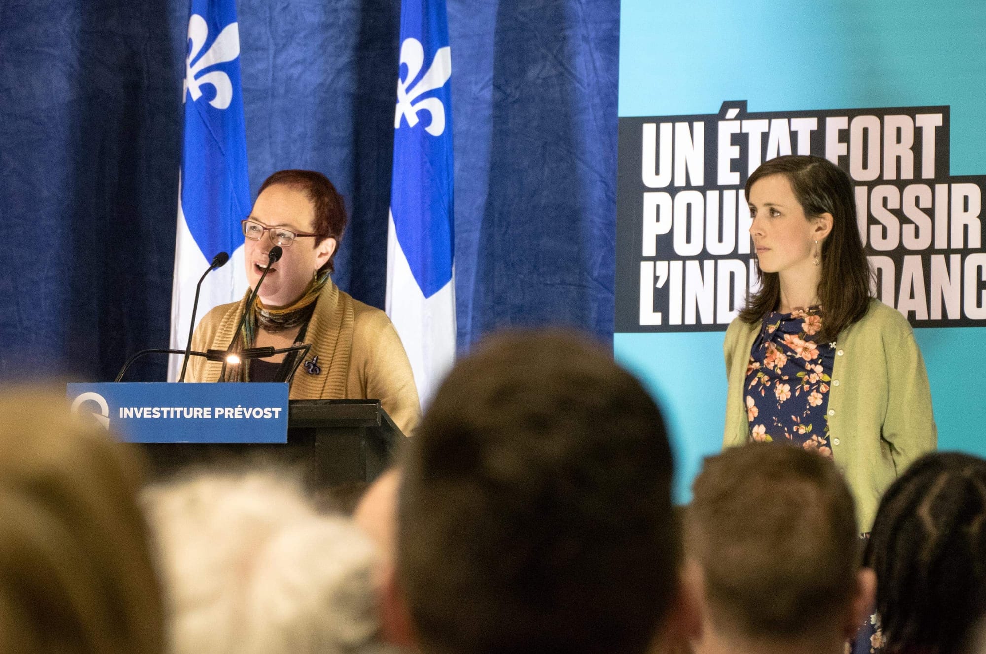 La mère de Karine Gauvin a présenté la candidate à l'investiture.