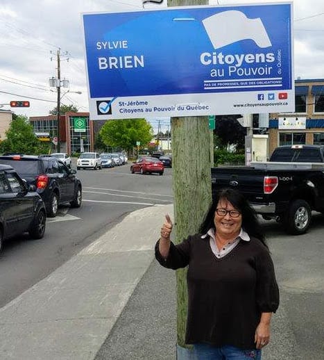 Sylvie Brien, candidate du parti Citoyens au pouvoir dans la circonscription de Saint-Jérôme. Photo tirée de Facebook
