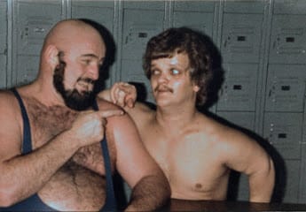Pierre Therrien avec Maurice Mad Dog Vachon.