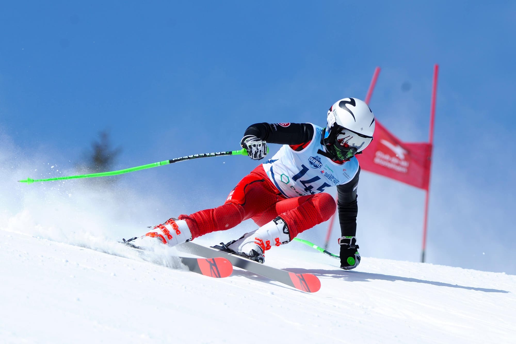 Maxime Filion sur la piste de Stoneham. Photo Jean-Baptiste Benavent